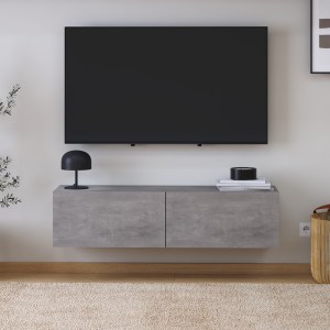 meg-GP022-0091,1-2 ΕΠΙΠΛΟ ΤΗΛΕΟΡΑΣΗΣ ΕΠΙΤΟΙΧΙΟ PALM MEGAPAP ΧΡΩΜΑ ΓΚΡΙ ΡΕΤΡΟ 120X32X30ΕΚ.
