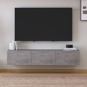 meg-GP022-0092,1-2 ΕΠΙΠΛΟ ΤΗΛΕΟΡΑΣΗΣ ΕΠΙΤΟΙΧΙΟ PALM MEGAPAP ΧΡΩΜΑ ΓΚΡΙ ΡΕΤΡΟ 150X32X30ΕΚ.