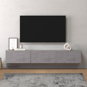 meg-GP022-0093,1-0 ΕΠΙΠΛΟ ΤΗΛΕΟΡΑΣΗΣ ΕΠΙΤΟΙΧΙΟ PALM MEGAPAP ΧΡΩΜΑ ΓΚΡΙ ΡΕΤΡΟ 180X32X30ΕΚ.