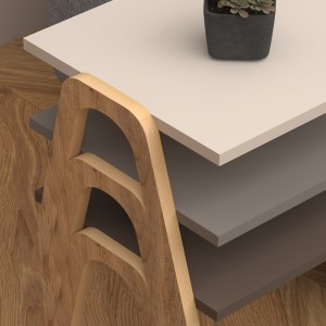 meg-GP022-0094,2-1 ΤΡΑΠΕΖΑΚΙΑ ΒΟΗΘΗΤΙΚΑ ΣΕΤ 3 ΤΜΧ COMO MEGAPAP ΧΡΩΜΑ ΚΑΦΕ - CAPPUCCINO - ΚΡΕΜ 52X32X40ΕΚ.
