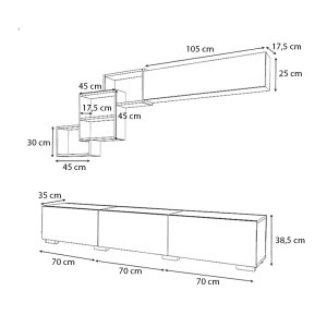 meg-GP028-0026,5-4 ΣΥΝΘΕΣΗ ΤΗΛΕΟΡΑΣΗΣ FREE MEGAPAP ΧΡΩΜΑ ΚΑΡΥΔΙ 210X35X38ΕΚ.