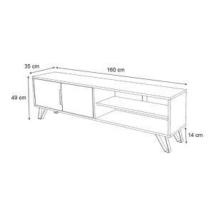 meg-GP028-0033,4-4 ΕΠΙΠΛΟ ΤΗΛΕΟΡΑΣΗΣ FOOT MEGAPAP ΧΡΩΜΑ ΚΑΡΥΔΙ 160X35X49ΕΚ.