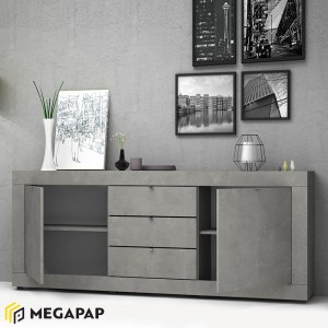 meg-GP028-0038,3-1 ΜΠΟΥΦΕΣ ΜΕΛΑΜΙΝΗΣ OCEAN MEGAPAP ΧΡΩΜΑ ΑΝΘΡΑΚΙ 210X45X86ΕΚ.
