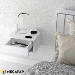 meg-GP028-0052,1-1 ΚΟΜΟΔΙΝΟ ΜΕΛΑΜΙΝΗΣ MARY MEGAPAP ΚΡΕΜΑΣΤΟ ΧΡΩΜΑ ΛΕΥΚΟ 40X30X23ΕΚ.