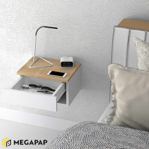 meg-GP028-0052,3-1 ΚΟΜΟΔΙΝΟ ΜΕΛΑΜΙΝΗΣ MARY MEGAPAP ΚΡΕΜΑΣΤΟ ΧΡΩΜΑ SONOMA - ΛΕΥΚΟ 40X30X23ΕΚ.