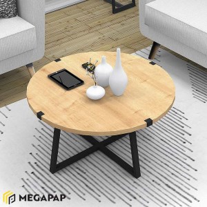 meg-GP028-0065,1-1 ΤΡΑΠΕΖΑΚΙ ΣΑΛΟΝΙΟΥ MAURICIO MEGAPAP ΜΕΤΑΛΛΙΚΟ - ΜΕΛΑΜΙΝΗΣ ΧΡΩΜΑ ΜΑΥΡΟ - SONOMA 78X78X43ΕΚ.