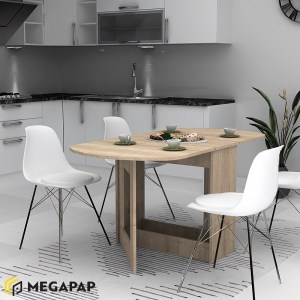 meg-GP028-0071,1-2 ΤΡΑΠΕΖΙ ΜΕΛΑΜΙΝΗΣ WINSLET MEGAPAP ΕΠΕΚΤΕΙΝΟΜΕΝΟ ΧΡΩΜΑ SONOMA 37(80+80)X80X76ΕΚ.