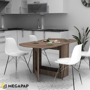 meg-GP028-0071,2-1 ΤΡΑΠΕΖΙ ΜΕΛΑΜΙΝΗΣ WINSLET MEGAPAP ΕΠΕΚΤΕΙΝΟΜΕΝΟ ΧΡΩΜΑ ΚΑΡΥΔΙ 37(80+80)X80X76ΕΚ.