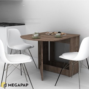 meg-GP028-0071,2-2 ΤΡΑΠΕΖΙ ΜΕΛΑΜΙΝΗΣ WINSLET MEGAPAP ΕΠΕΚΤΕΙΝΟΜΕΝΟ ΧΡΩΜΑ ΚΑΡΥΔΙ 37(80+80)X80X76ΕΚ.
