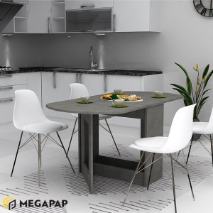 meg-GP028-0071,3-1 ΤΡΑΠΕΖΙ ΜΕΛΑΜΙΝΗΣ WINSLET MEGAPAP ΕΠΕΚΤΕΙΝΟΜΕΝΟ ΧΡΩΜΑ ΑΝΘΡΑΚΙ 37(80+80)X80X76ΕΚ.