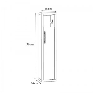 meg-GP028-0076,1-2 ΣΤΗΛΗ ΜΠΑΝΙΟΥ ΜΕΛΑΜΙΝΗΣ MURRAY MEGAPAP ΧΡΩΜΑ ΛΕΥΚΟ 16X14X70ΕΚ.