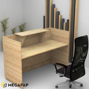 meg-GP028-0078,2-1 ΓΡΑΦΕΙΟ RECEPTION ΜΕΛΑΜΙΝΗΣ LEMMON MEGAPAP ΧΡΩΜΑ SONOMA 160X70X110ΕΚ.