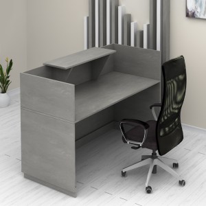 meg-GP028-0078,4-1 ΓΡΑΦΕΙΟ RECEPTION LEMMON MEGAPAP ΧΡΩΜΑ ΓΚΡΙ ΣΚΥΡΟΔΕΜΑΤΟΣ 160X70X110ΕΚ.