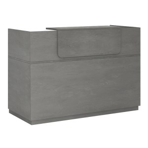 meg-GP028-0078,4-2 ΓΡΑΦΕΙΟ RECEPTION LEMMON MEGAPAP ΧΡΩΜΑ ΓΚΡΙ ΣΚΥΡΟΔΕΜΑΤΟΣ 160X70X110ΕΚ.