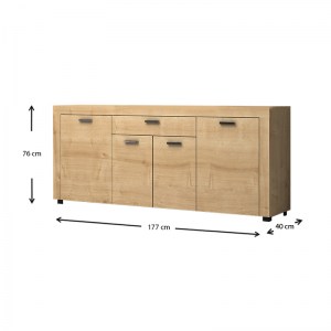 meg-GP028-0081,1-2 ΜΠΟΥΦΕΣ ΜΕΛΑΜΙΝΗΣ JOSEPH MEGAPAP ΧΡΩΜΑ SONOMA 177X40X76ΕΚ.