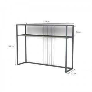 meg-GP028-0082,1-2 ΚΟΝΣΟΛΑ KARY MEGAPAP ΧΡΩΜΑ ΓΚΡΙ ΣΚΥΡΟΔΕΜΑΤΟΣ 120X33X90ΕΚ.