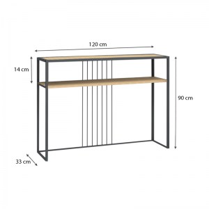 meg-GP028-0082,2-3 ΚΟΝΣΟΛΑ KARY MEGAPAP ΧΡΩΜΑ OAK 120X33X90ΕΚ.