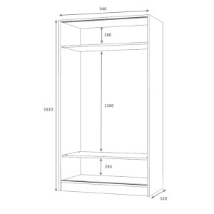 meg-GP028-0094,4-5 ΝΤΟΥΛΑΠΑ ΡΟΥΧΩΝ MISRA MEGAPAP ΔΙΦΥΛΛΗ ΣΥΡΟΜΕΝΗ ΧΡΩΜΑ ΚΑΡΥΔΙ 94X52X182ΕΚ.