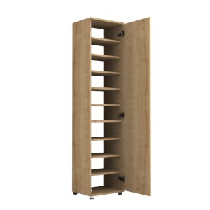 meg-GP028-0097,3-3 ΝΤΟΥΛΑΠΑ ΡΟΥΧΩΝ - ΠΑΠΟΥΤΣΟΘΗΚΗ VISLA MEGAPAP ΜΟΝΟΦΥΛΛΗ ΜΕ ΚΑΘΡΕΠΤΗ ΧΡΩΜΑ ΦΥΣΙΚΟ ΟΞΙΑΣ 45X36X187ΕΚ.