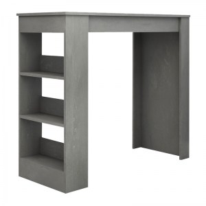meg-GP028-0099,1-2 ΤΡΑΠΕΖΙ ΜΠΑΡ DEEP MEGAPAP ΧΡΩΜΑ ΓΚΡΙ ΣΚΥΡΟΔΕΜΑΤΟΣ 120X50X100ΕΚ.