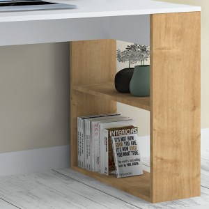meg-GP028-0100,1-1 ΓΡΑΦΕΙΟ ΕΡΓΑΣΙΑΣ MIKRO MEGAPAP ΧΡΩΜΑ ΛΕΥΚΟ - ΦΥΣΙΚΟ ΟΞΙΑΣ 120X60X75ΕΚ.