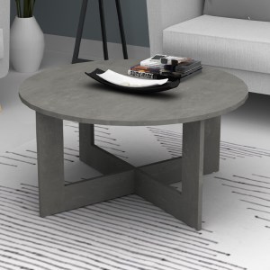 meg-GP028-0101,2-0 ΤΡΑΠΕΖΑΚΙ ΣΑΛΟΝΙΟΥ KATI MEGAPAP ΧΡΩΜΑ ΓΚΡΙ ΣΚΥΡΟΔΕΜΑΤΟΣ Ø80X42ΕΚ.