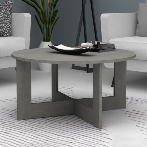 meg-GP028-0101,2-1 ΤΡΑΠΕΖΑΚΙ ΣΑΛΟΝΙΟΥ KATI MEGAPAP ΧΡΩΜΑ ΓΚΡΙ ΣΚΥΡΟΔΕΜΑΤΟΣ Ø80X42ΕΚ.