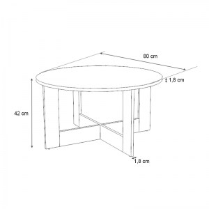 meg-GP028-0101,2-3 ΤΡΑΠΕΖΑΚΙ ΣΑΛΟΝΙΟΥ KATI MEGAPAP ΧΡΩΜΑ ΓΚΡΙ ΣΚΥΡΟΔΕΜΑΤΟΣ Ø80X42ΕΚ.