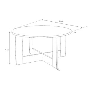 meg-GP028-0101,3-3 ΤΡΑΠΕΖΑΚΙ ΣΑΛΟΝΙΟΥ KATI MEGAPAP ΧΡΩΜΑ ΚΑΡΥΔΙ Ø80X42ΕΚ.
