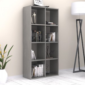 meg-GP028-0102,3-0 ΒΙΒΛΙΟΘΗΚΗ ANSER MEGAPAP ΧΡΩΜΑ ΓΚΡΙ ΣΚΥΡΟΔΕΜΑΤΟΣ 69,8X29X142ΕΚ.