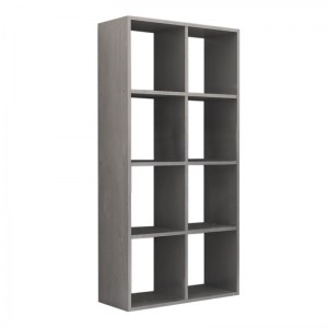 meg-GP028-0102,3-2 ΒΙΒΛΙΟΘΗΚΗ ANSER MEGAPAP ΧΡΩΜΑ ΓΚΡΙ ΣΚΥΡΟΔΕΜΑΤΟΣ 69,8X29X142ΕΚ.