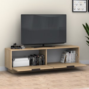 meg-GP028-0103,2-1 ΕΠΙΠΛΟ ΤΗΛΕΟΡΑΣΗΣ LISA MEGAPAP ΧΡΩΜΑ ΦΥΣΙΚΟ ΟΞΙΑΣ 140X35X43CM.
