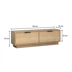 meg-GP028-0103,2-3 ΕΠΙΠΛΟ ΤΗΛΕΟΡΑΣΗΣ LISA MEGAPAP ΧΡΩΜΑ ΦΥΣΙΚΟ ΟΞΙΑΣ 140X35X43CM.