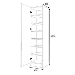 meg-GP028-0107,1-3 ΝΤΟΥΛΑΠΑ ΡΟΥΧΩΝ - ΠΑΠΟΥΤΣΟΘΗΚΗ PETRO MEGAPAP ΜΟΝΟΦΥΛΛΗ ΧΡΩΜΑ ΛΕΥΚΟ 45X38X180ΕΚ.