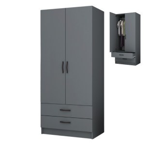 meg-GP028-0109,4-0 ΝΤΟΥΛΑΠΑ ΡΟΥΧΩΝ RICARDO MEGAPAP ΔΙΦΥΛΛΗ ΧΡΩΜΑ ΑΝΘΡΑΚΙ 80X51,8X181ΕΚ.