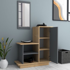 meg-GP028-0113,1-1 ΕΠΙΠΛΟ ΕΙΣΟΔΟΥ CUTE MEGAPAP ΧΡΩΜΑ ΦΥΣΙΚΟ ΟΞΙΑΣ - ΑΝΘΡΑΚΙ 90X35X95ΕΚ.