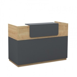 meg-GP028-0114,1-3 ΓΡΑΦΕΙΟ RECEPTION LEMMON MEGAPAP ΧΡΩΜΑ ΦΥΣΙΚΟ ΟΞΙΑΣ - ΑΝΘΡΑΚΙ 120X70X110ΕΚ.