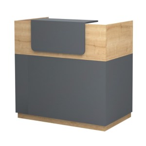 meg-GP028-0114,1-5 ΓΡΑΦΕΙΟ ΥΠΟΔΟΧΗΣ - RECEPTION LEMMON MEGAPAP ΧΡΩΜΑ ΦΥΣΙΚΟ ΟΞΙΑΣ - ΑΝΘΡΑΚΙ 120X70X110ΕΚ.