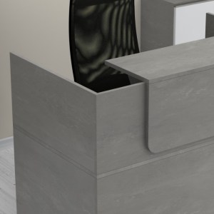 meg-GP028-0114,4-4 ΓΡΑΦΕΙΟ ΥΠΟΔΟΧΗΣ - RECEPTION LEMMON MEGAPAP ΧΡΩΜΑ ΓΚΡΙ ΣΚΥΡΟΔΕΜΑΤΟΣ 120X70X110ΕΚ.