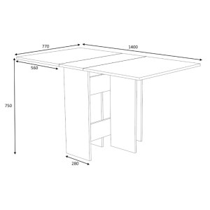 meg-GP028-0115,1-8 ΤΡΑΠΕΖΙ ΜΕΛΑΜΙΝΗΣ PEPE MEGAPAP ΕΠΕΚΤΕΙΝΟΜΕΝΟ ΧΡΩΜΑ ΛΕΥΚΟ - ΦΥΣΙΚΟ ΟΞΙΑΣ 28(56+56)X77X75ΕΚ.