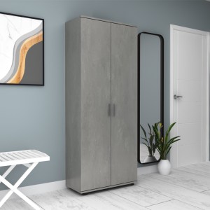 meg-GP028-0116,4-1 ΝΤΟΥΛΑΠΑ ΡΟΥΧΩΝ - ΠΑΠΟΥΤΣΟΘΗΚΗ ERIC MEGAPAP ΔΙΦΥΛΛΗ ΧΡΩΜΑ ΓΚΡΙ ΣΚΥΡΟΔΕΜΑΤΟΣ 76X36X187ΕΚ.