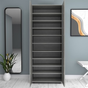 meg-GP028-0116,4-3 ΝΤΟΥΛΑΠΑ ΡΟΥΧΩΝ - ΠΑΠΟΥΤΣΟΘΗΚΗ ERIC MEGAPAP ΔΙΦΥΛΛΗ ΧΡΩΜΑ ΓΚΡΙ ΣΚΥΡΟΔΕΜΑΤΟΣ 76X36X187ΕΚ.