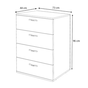 meg-GP028-0119,3-4 ΣΥΡΤΑΡΙΕΡΑ VELIKA MEGAPAP ΧΡΩΜΑ ΛΕΥΚΟ 73X44X96ΕΚ.