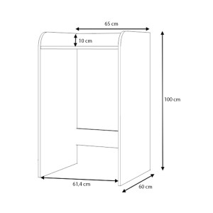 meg-GP028-0130,1-2 ΕΠΙΠΛΟ ΠΛΥΝΤΗΡΙΟΥ TOREN MEGAPAP ΧΡΩΜΑ ΛΕΥΚΟ 65X60X100ΕΚ.