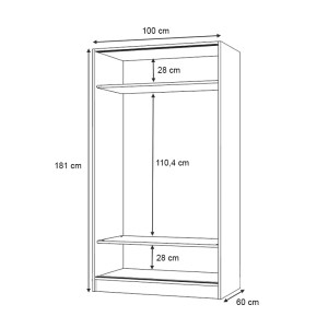 meg-GP028-0138,4-4 ΝΤΟΥΛΑΠΑ ΡΟΥΧΩΝ REGIO MEGAPAP ΔΙΦΥΛΛΗ ΣΥΡΟΜΕΝΗ ΧΡΩΜΑ ΚΑΡΥΔΙ 100X60X181ΕΚ.