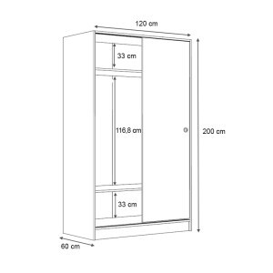 meg-GP028-0139,4-5 ΝΤΟΥΛΑΠΑ ΡΟΥΧΩΝ REGIO MEGAPAP ΔΙΦΥΛΛΗ ΣΥΡΟΜΕΝΗ ΧΡΩΜΑ ΚΑΡΥΔΙ 120X60X200ΕΚ.