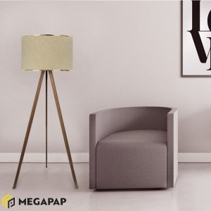 meg-GP029-0001,10-1 ΦΩΤΙΣΤΙΚΟ ΔΑΠΕΔΟΥ ROSLING MEGAPAP MDF/ΥΦΑΣΜΑ/PVC ΧΡΩΜΑ ΚΑΡΥΔΙ/ΜΠΕΖ 38X21X140ΕΚ.