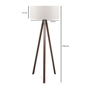 meg-GP029-0001,22-2 ΦΩΤΙΣΤΙΚΟ ΔΑΠΕΔΟΥ ROSLING MEGAPAP MDF/ΥΦΑΣΜΑ PVC ΧΡΩΜΑ ΚΑΡΥΔΙ - ΛΕΥΚΟ 38X38X140ΕΚ.