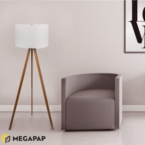 meg-GP029-0001,3-1 ΦΩΤΙΣΤΙΚΟ ΔΑΠΕΔΟΥ ROSLING MEGAPAP MDF/ΥΦΑΣΜΑ/PVC ΧΡΩΜΑ ΚΑΡΥΔΙ/ΜΠΕΖ 38X21X140ΕΚ.