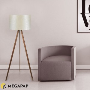 meg-GP029-0001,6-1 ΦΩΤΙΣΤΙΚΟ ΔΑΠΕΔΟΥ ROSLING MEGAPAP MDF/ΥΦΑΣΜΑ/PVC ΧΡΩΜΑ ΚΑΡΥΔΙ/ΜΠΕΖ 38X21X140ΕΚ.